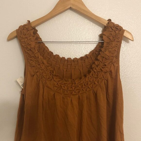 NWT ANTHROPOLOGIE Maeve Justin Smocked Top Blouse in Honey Size XS - Picture 5 of 15